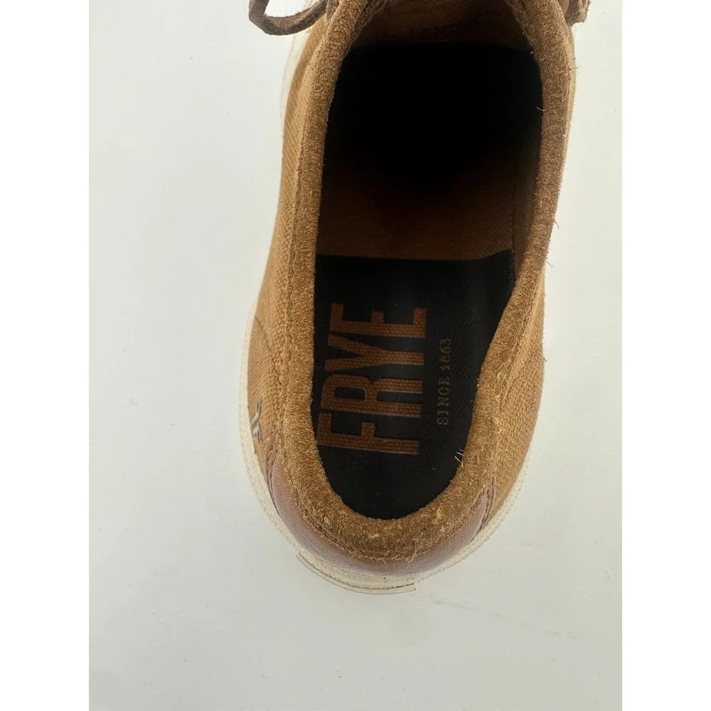 Frye Ludlow Canvas Low‎ Top Sneakers Size 7.5US Brown